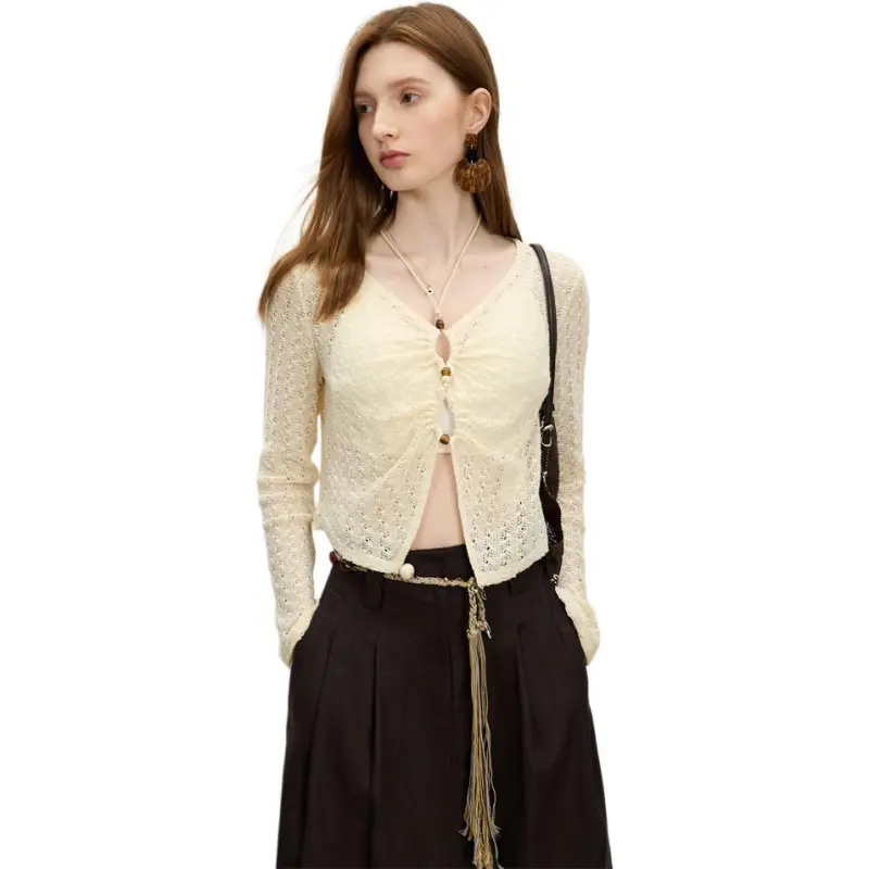 FANSILANEN T Shirts Women's Beige Yellow-1