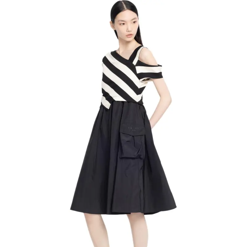 XG Short Sleeved Dress Women's Stripes-3