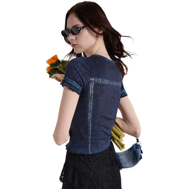 Desigual T Shirts Women's Gentian Blue-2