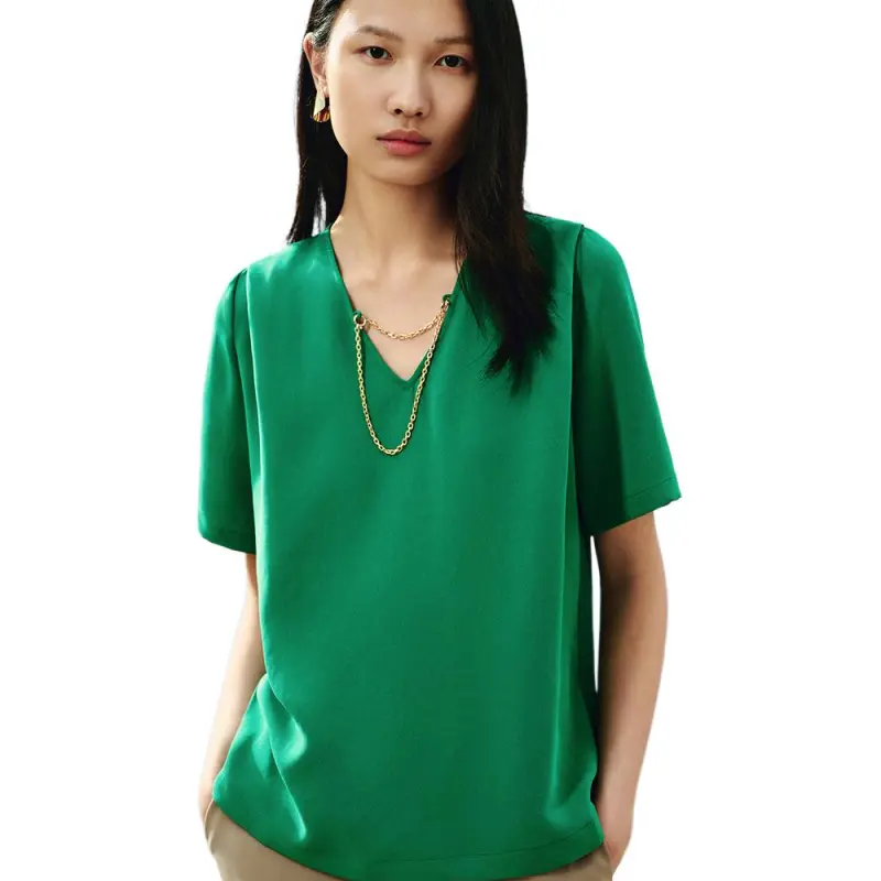 INSUN T Shirts Women's Green-1