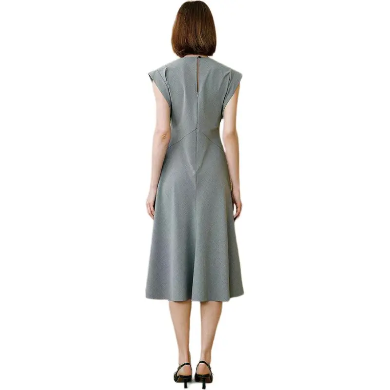 INSUN Sleeveless Dresses Women's Gray-5