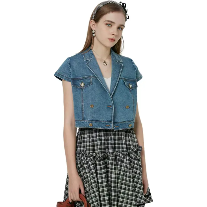Caroline Denim Jackets Women's Blue-3