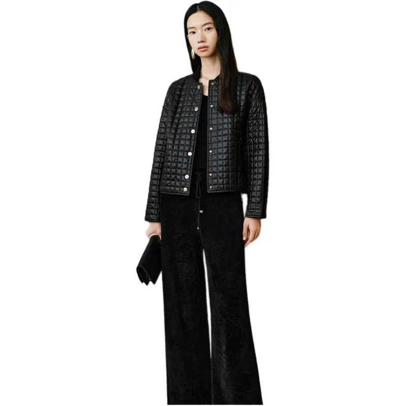 INSUN Leather Jackets Women's Black-1