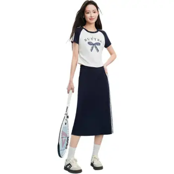 Love To Serve Skirt Set Women's Navy Blue
