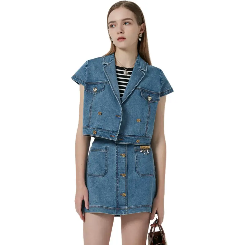 Caroline Denim Jackets Women's Blue-4