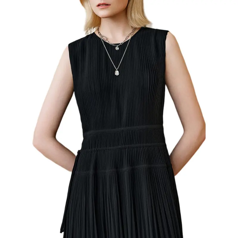 INSUN Sleeveless Dresses Women's Black-4
