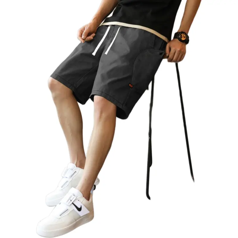 Tonlion Cargo Shorts Men Dark Ink Gray-1