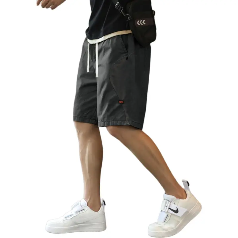 Tonlion Cargo Shorts Men Dark Ink Gray-3