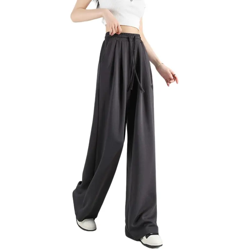 Tonlion Casual Pants Women's Dark Gray-5