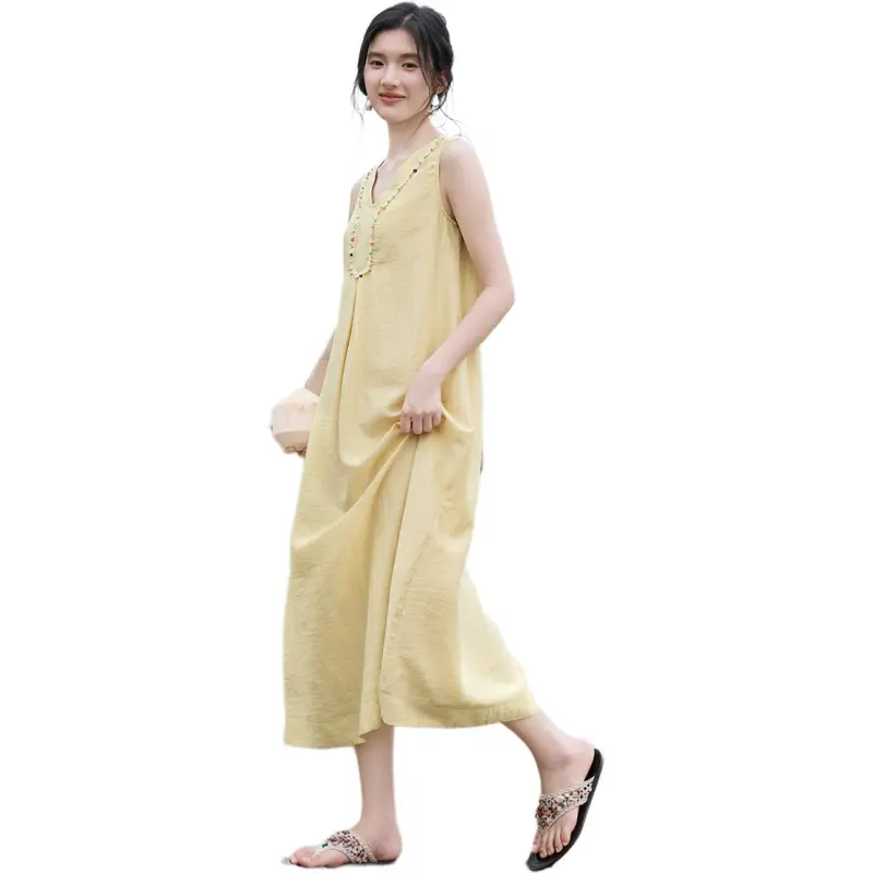 XWI Sleeveless Dresses Women's Yellow-1