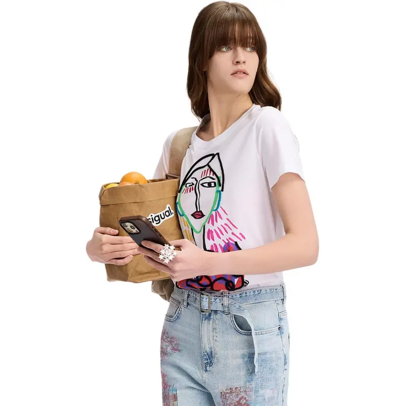Desigual T Shirts Women's White-2
