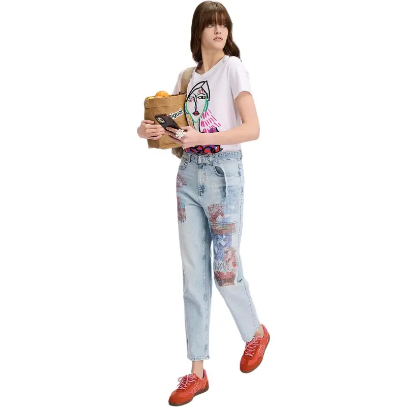 Desigual T Shirts Women's White-3
