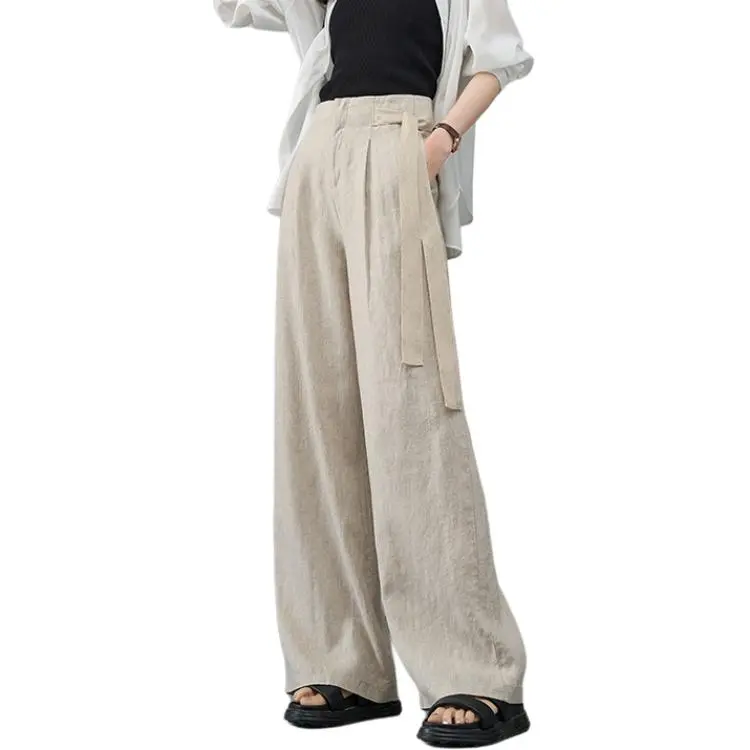 YALIDA Casual Pants Women's Oat Beige-2