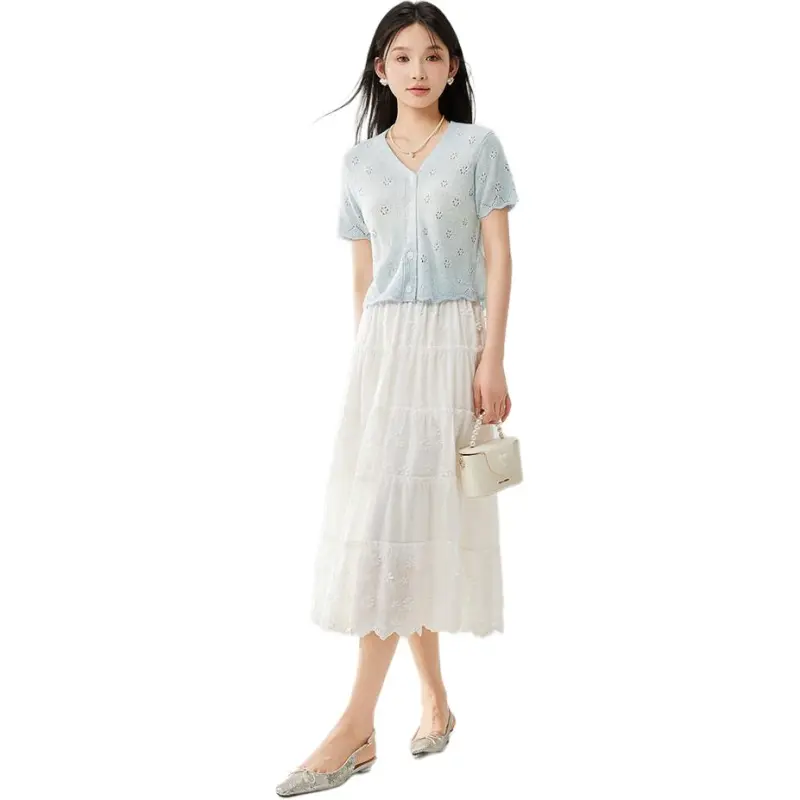 Love to serve Knitwear Women's Blue Apricot Mixed Color-2