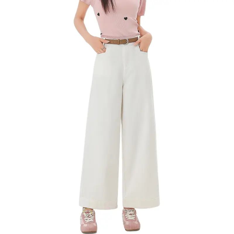 FAWENXIANGZI Jeans Women's White-7