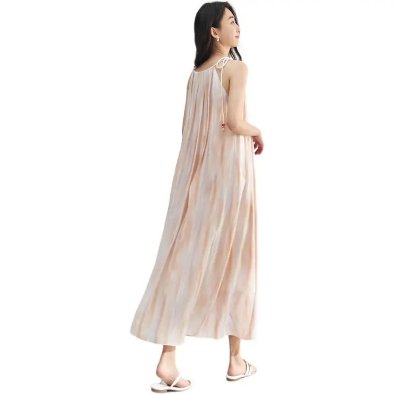XIRAN Slip Dress Women's Light Pink Orange-2