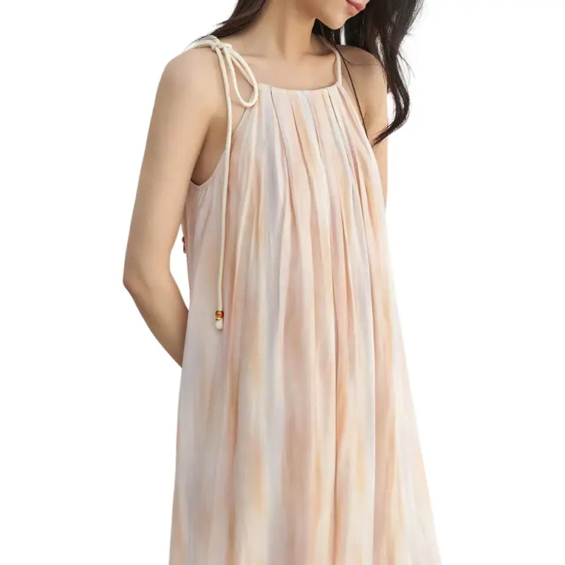 XIRAN Slip Dress Women's Light Pink Orange-3
