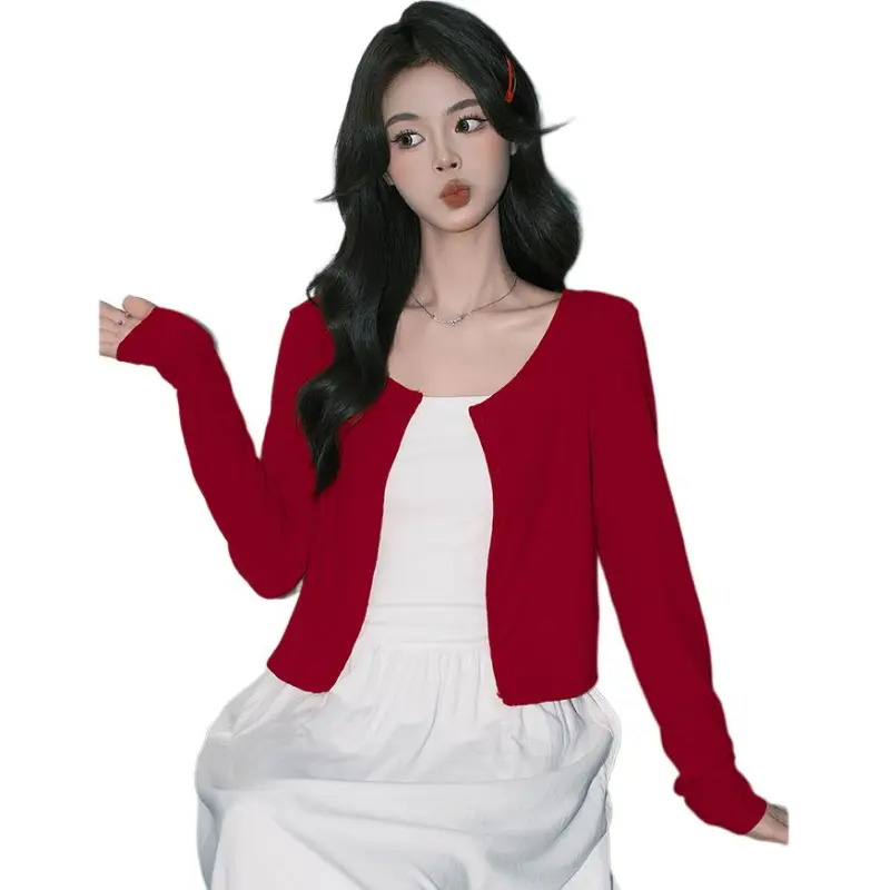 FOREVER 21 Knitwear Women's Red Cardigan-2
