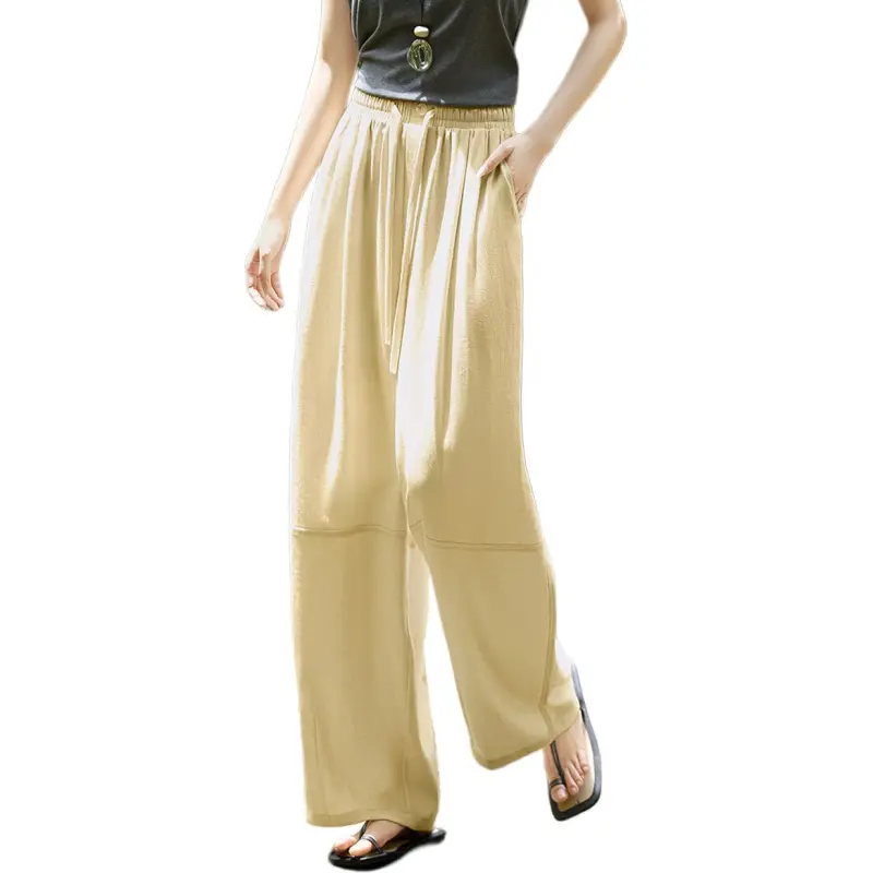 XWI Casual Pants Women's Light Yellow-1
