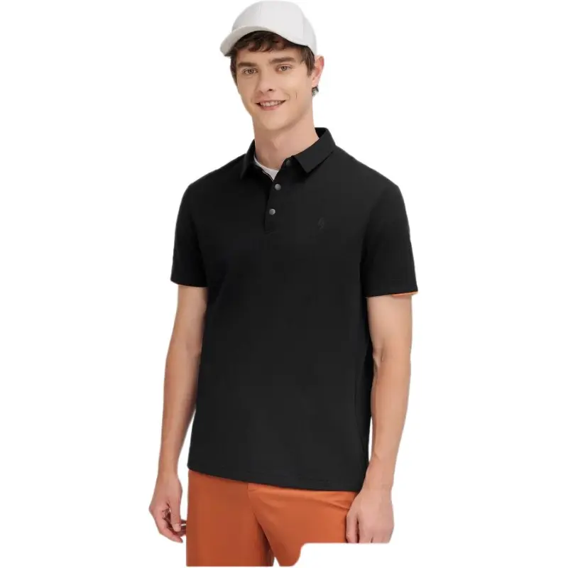 Hush Puppies Polo Shirts Men Obsidian Black-1
