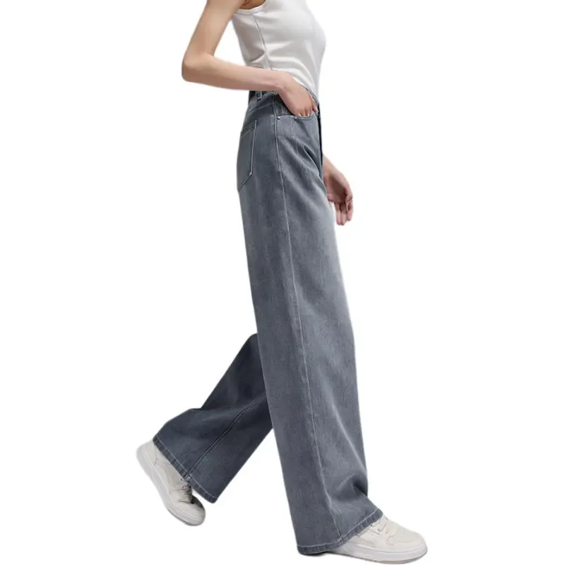 YALIDA Jeans Women's Gray-4