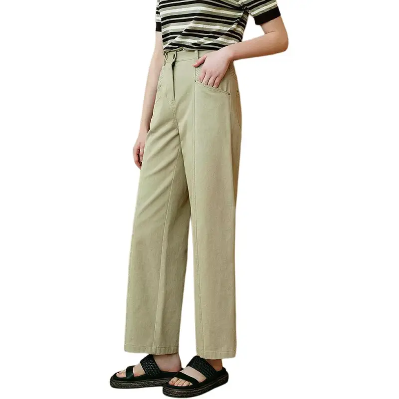 INSUN Casual Pants Women's Moss Green-2
