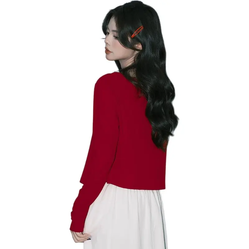 FOREVER 21 Knitwear Women's Red Cardigan-4