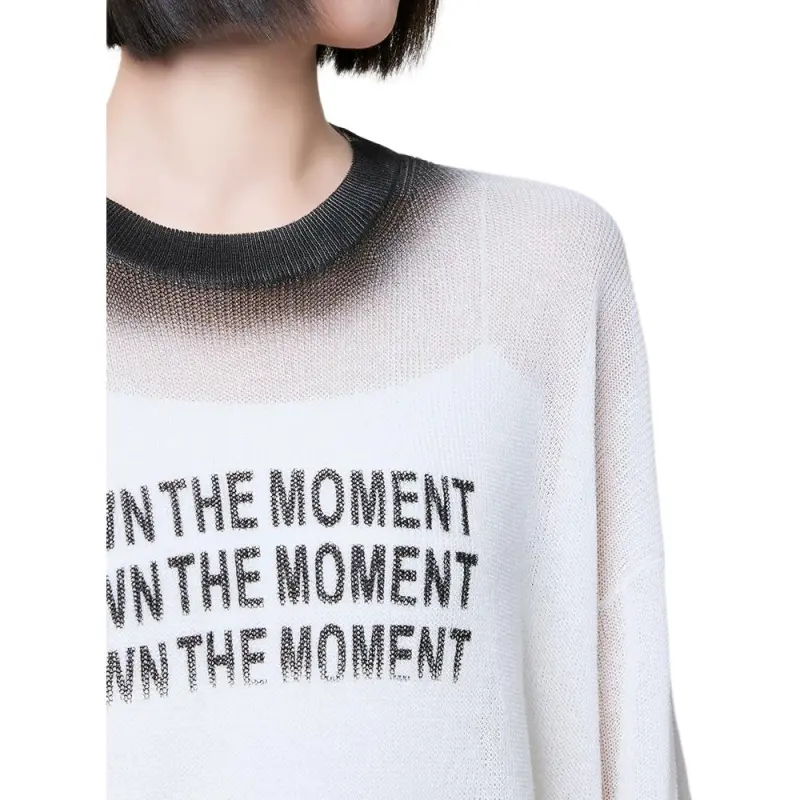 MEIYANG Knitwear Women's Black White-3