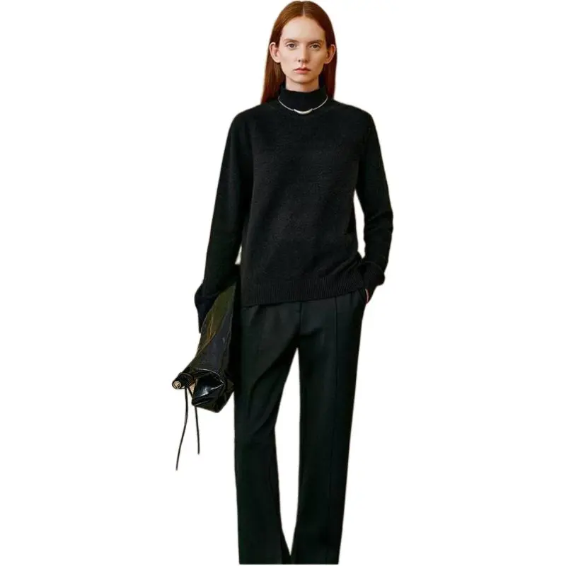 INSUN Cashmere Sweaters Women's Black-2