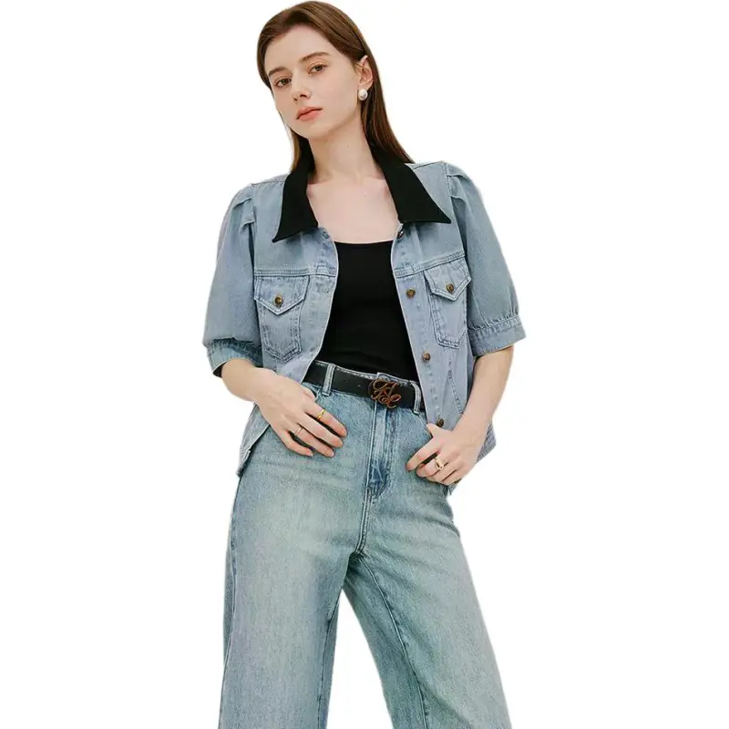 FANSILANEN Shirts Women's Denim Blue-2