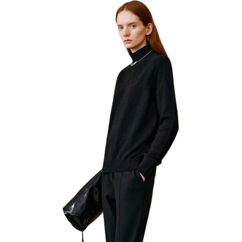 INSUN Cashmere Sweaters Women's Black-3