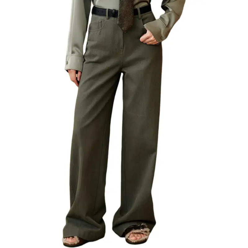 INSUN Jeans Women's Olive Green-1