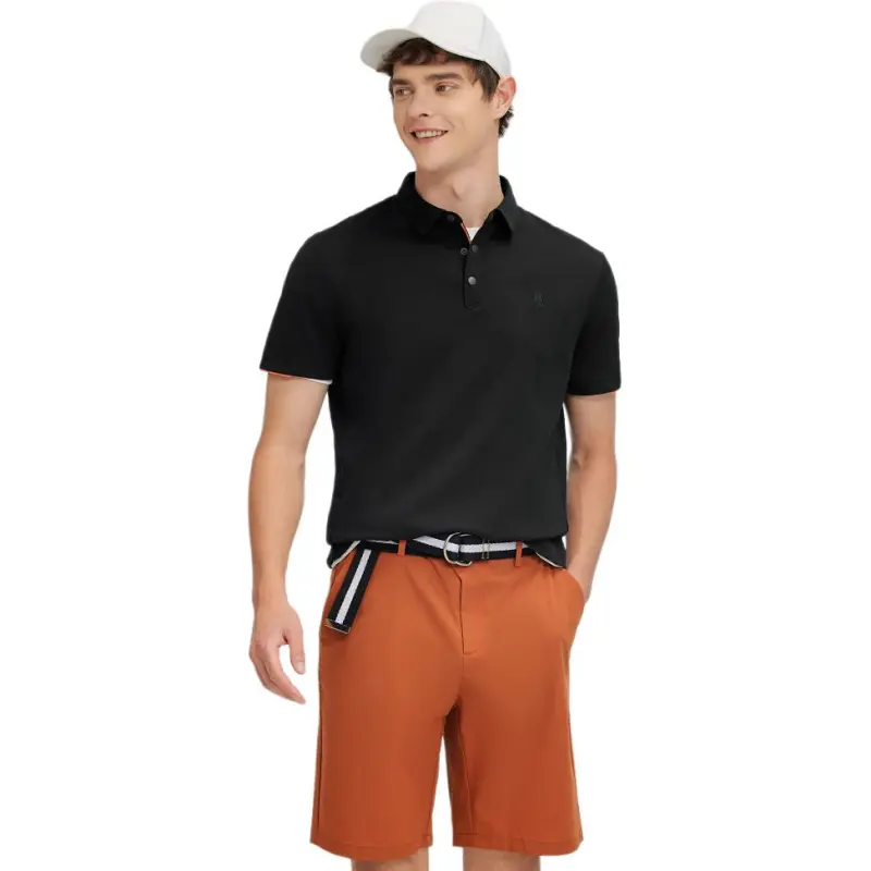 Hush Puppies Polo Shirts Men Obsidian Black-3