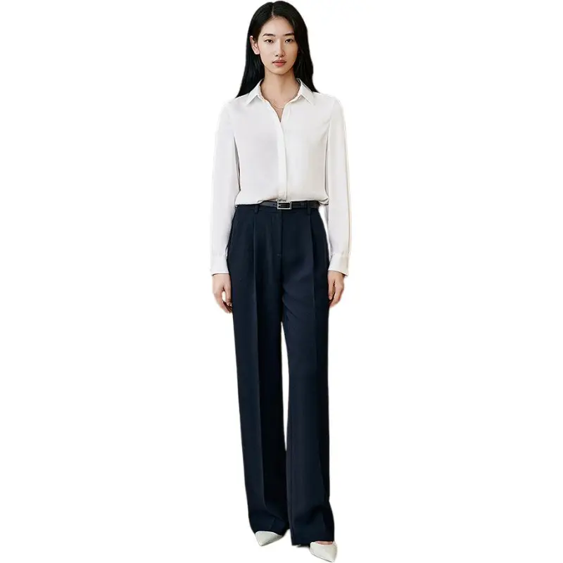 INSUN Suit Trousers Women's Navy Blue-3