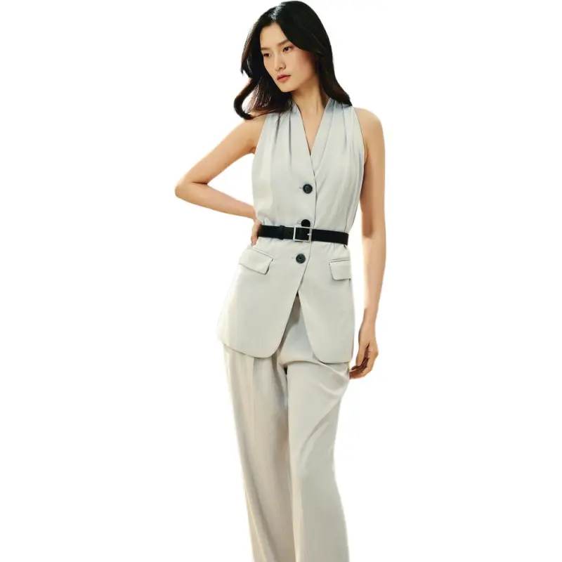 INSUN Business Suits Women's Light Gray-1