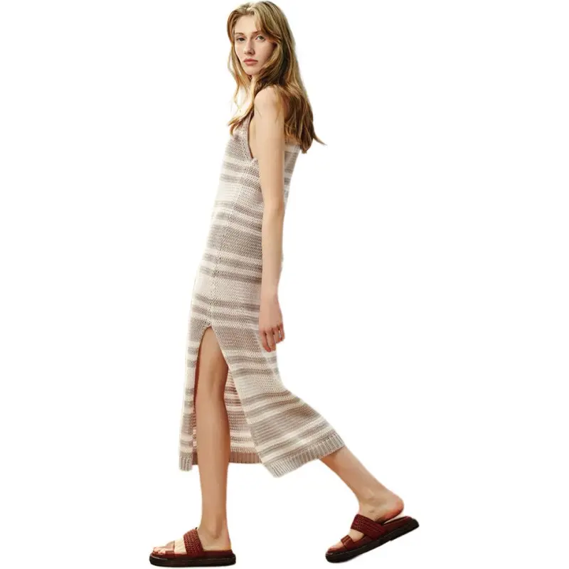 INSUN Sleeveless Dresses Women's Beige-3