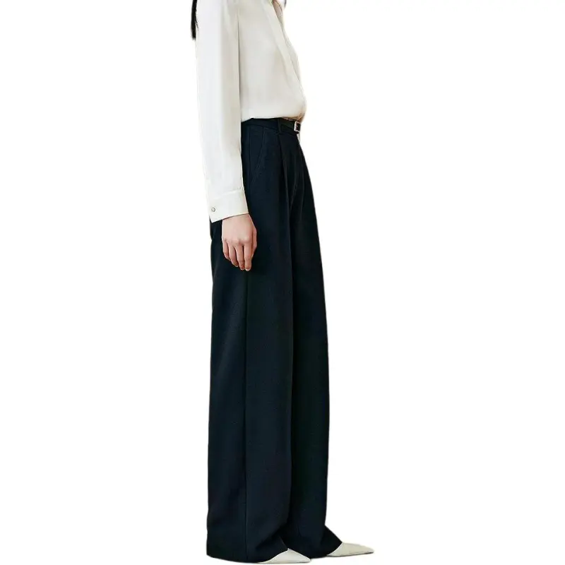 INSUN Suit Trousers Women's Navy Blue-4