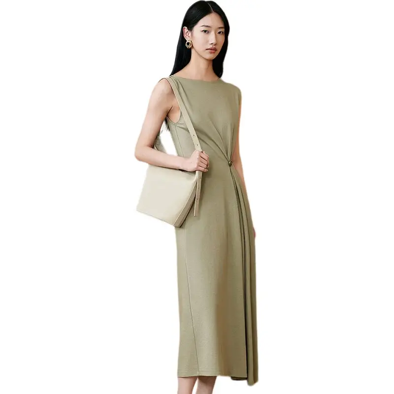INSUN Sleeveless Dresses Women's Grass Green-3
