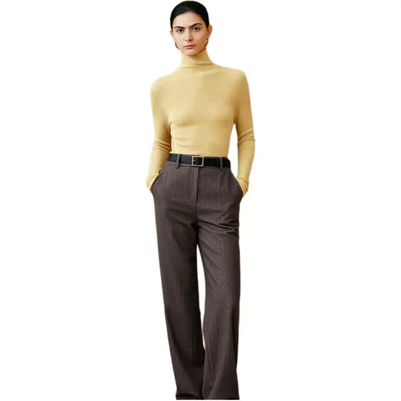 INSUN Cashmere Sweaters Women's Light Yellow-2