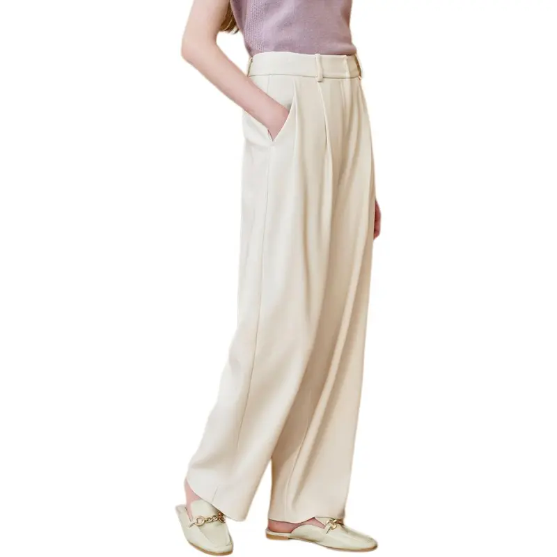 INSUN Casual Pants Women's Ecru-2