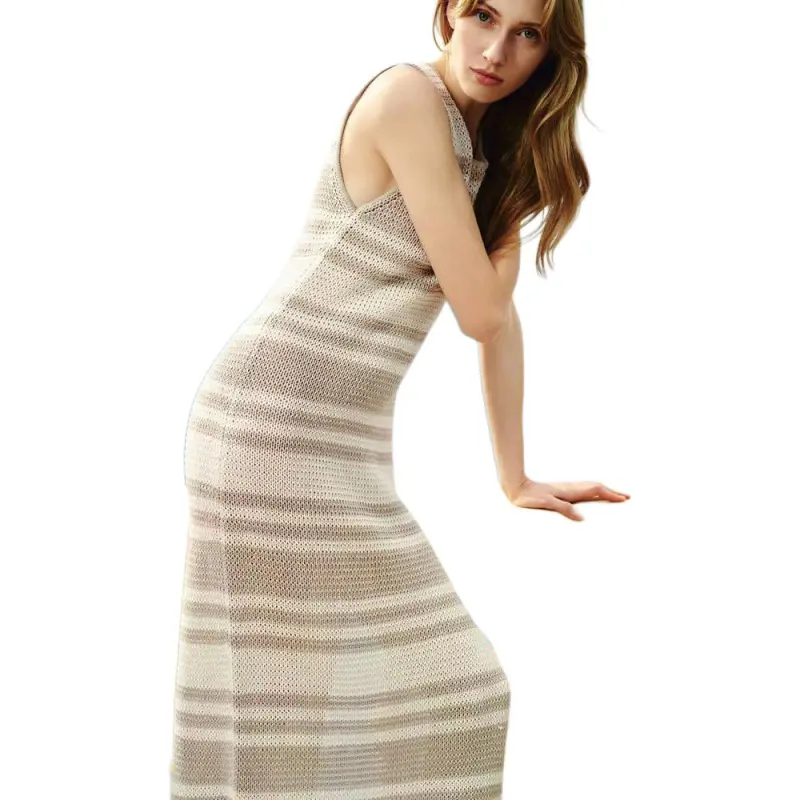 INSUN Sleeveless Dresses Women's Beige-4