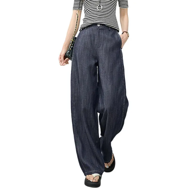 YALIDA Casual Pants Women's Blue-1