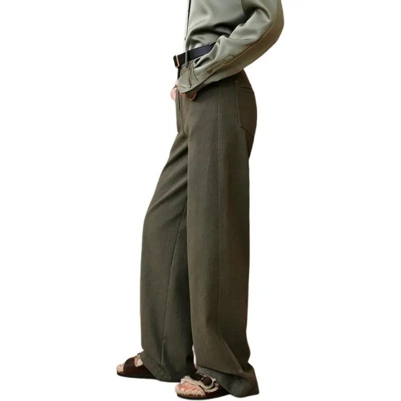 INSUN Jeans Women's Olive Green-4