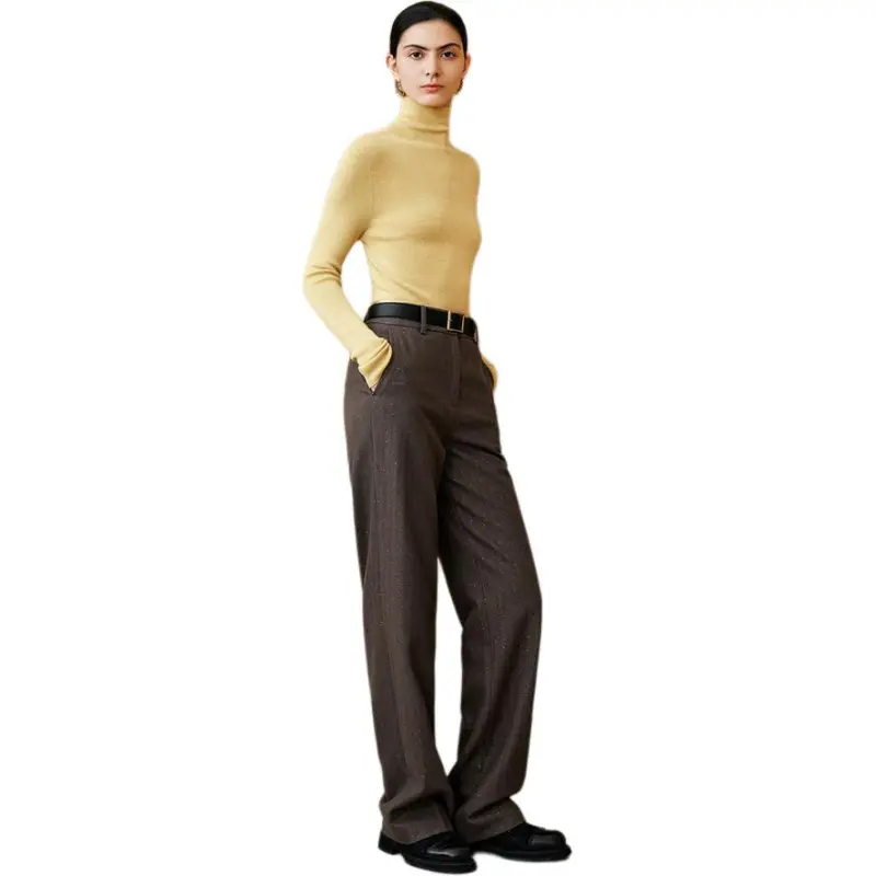 INSUN Cashmere Sweaters Women's Light Yellow-3