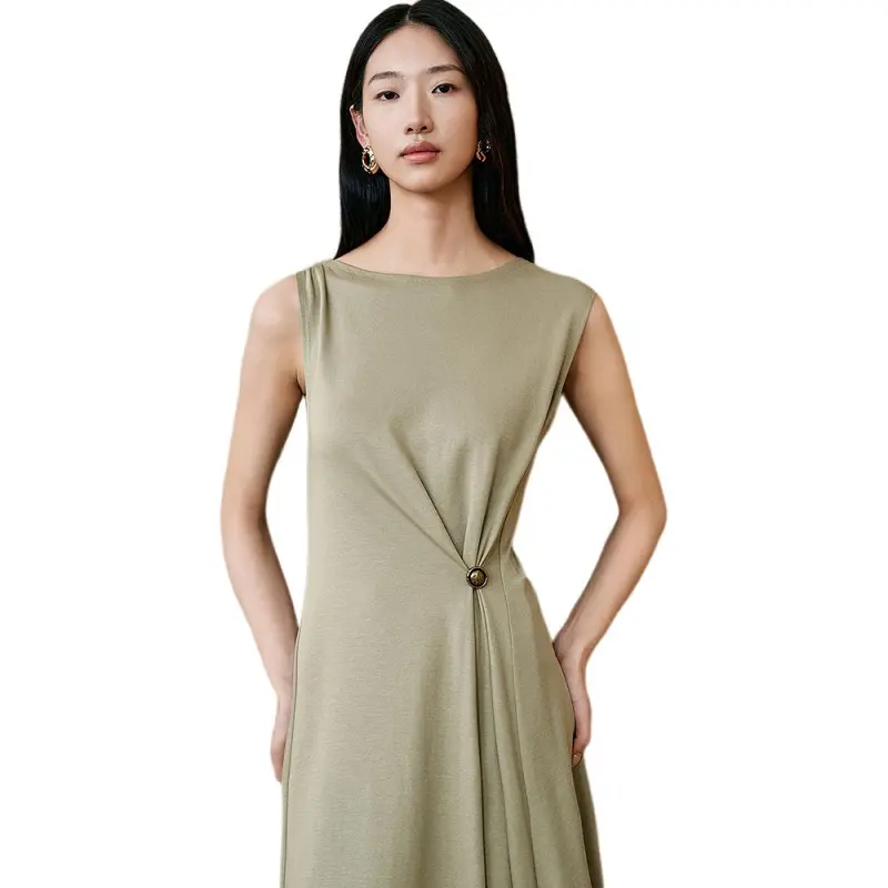 INSUN Sleeveless Dresses Women's Grass Green-4