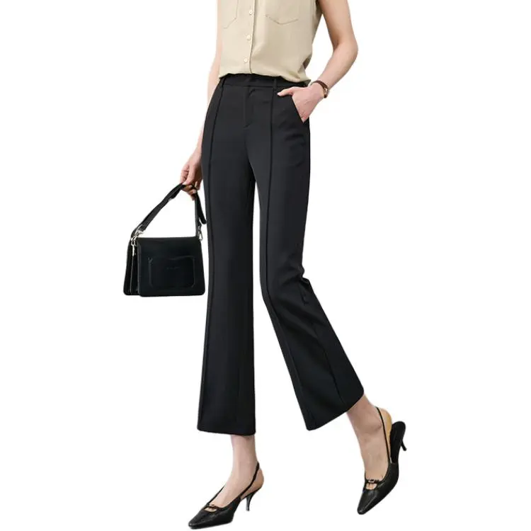 YALIDA Casual Pants Women's Meteorite Black-3