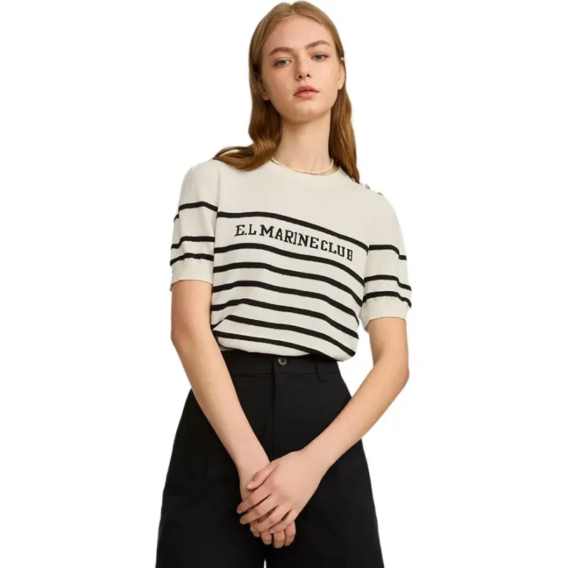 E.land Knitwear Women's Ivory White/White-1