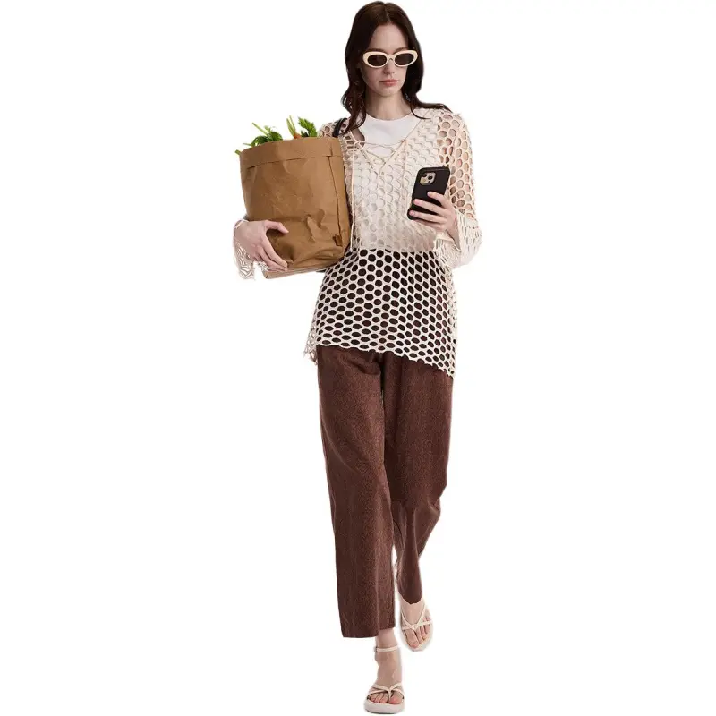 Desigual Casual Pants Women's Caramel Brown-3