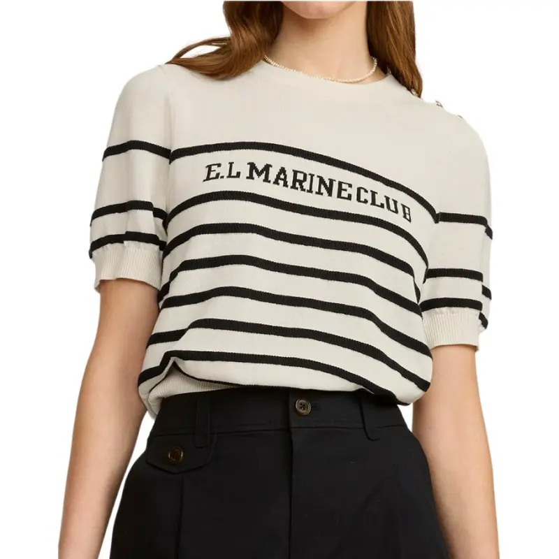 E.land Knitwear Women's Ivory White/White-2