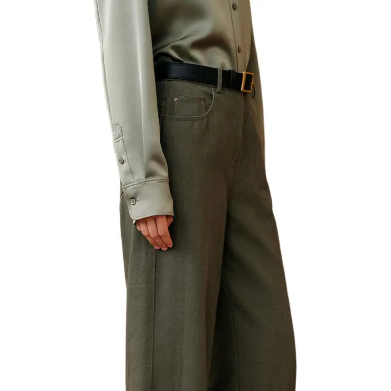 INSUN Jeans Women's Olive Green-5